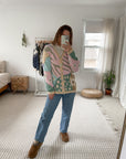 Vintage Pastel Button Cardi (L)
