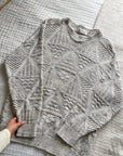 Vintage White Textured Sweater (M)