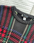 Vintage Black & Plaid Knit (XL)