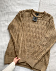 NWT Fuzzy Neutral Woven Sweater (M)