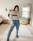 Vintage Speckled Ribbon Knit (L)