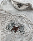 Vintage Deer Textured Sweater (XL)