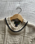 Vintage Cream Textured Sweater (XL)