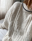 Vintage Cream Textured Sweater (XL)