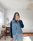 The Denim Quilted Vest (S)