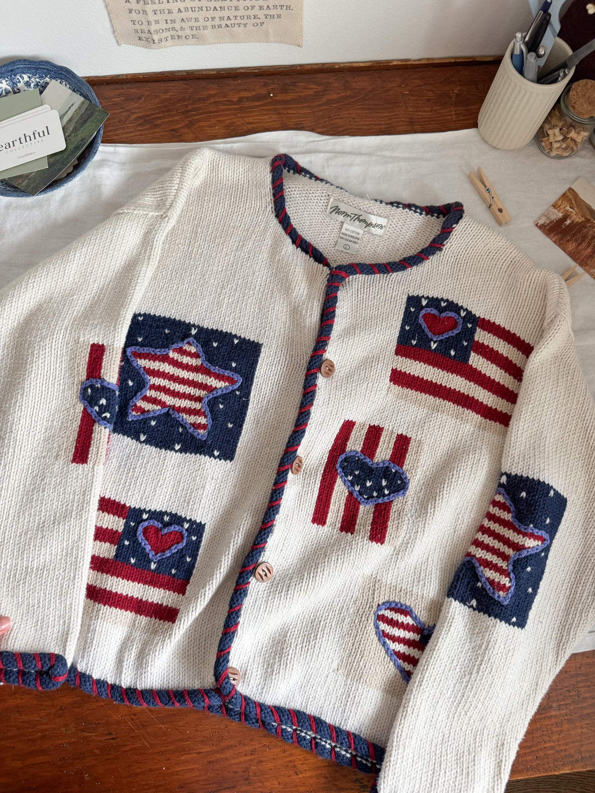The Patriotic Granny Cardigan (L)