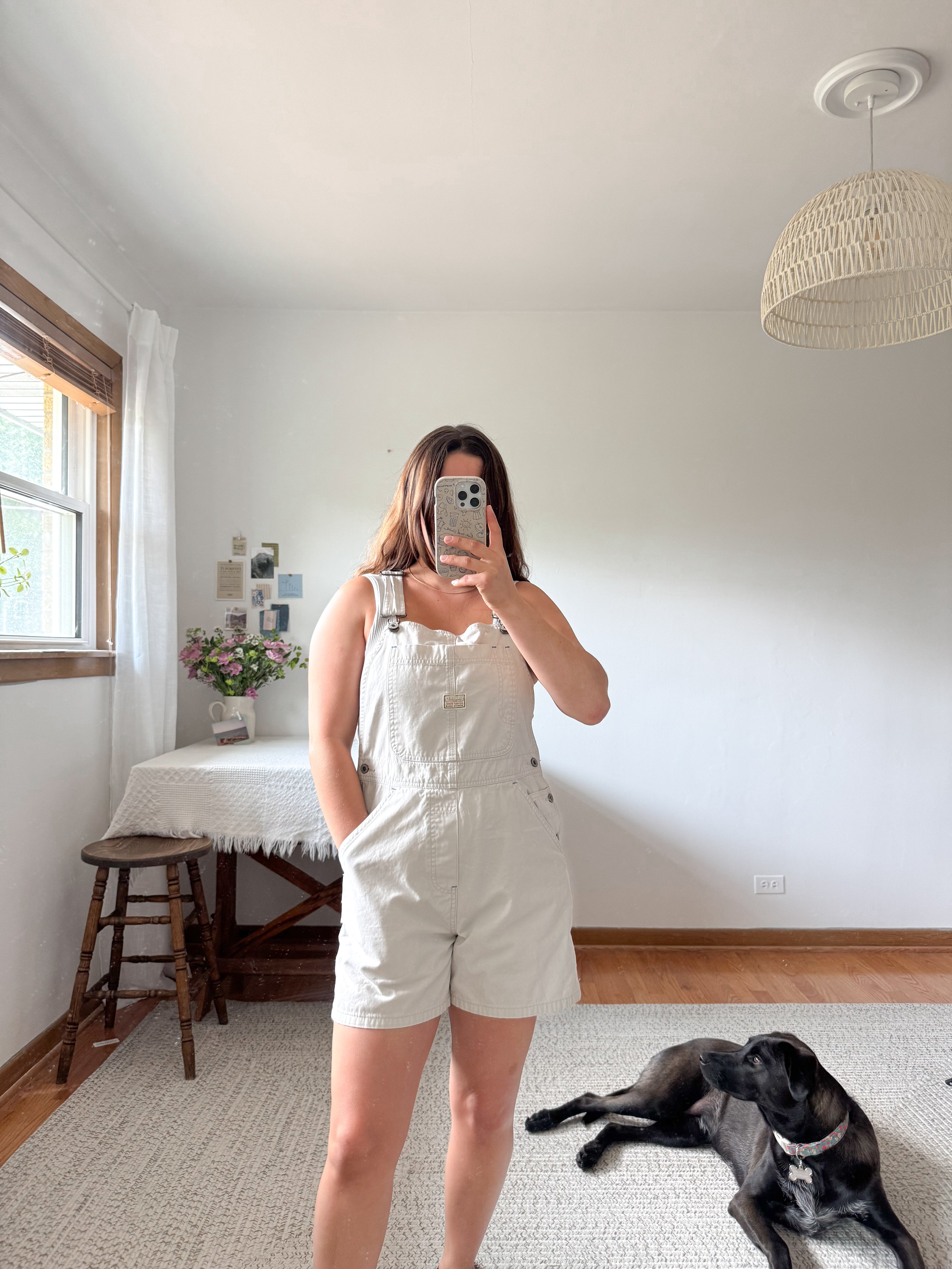 The Creamy Old Navy Shortalls (M)