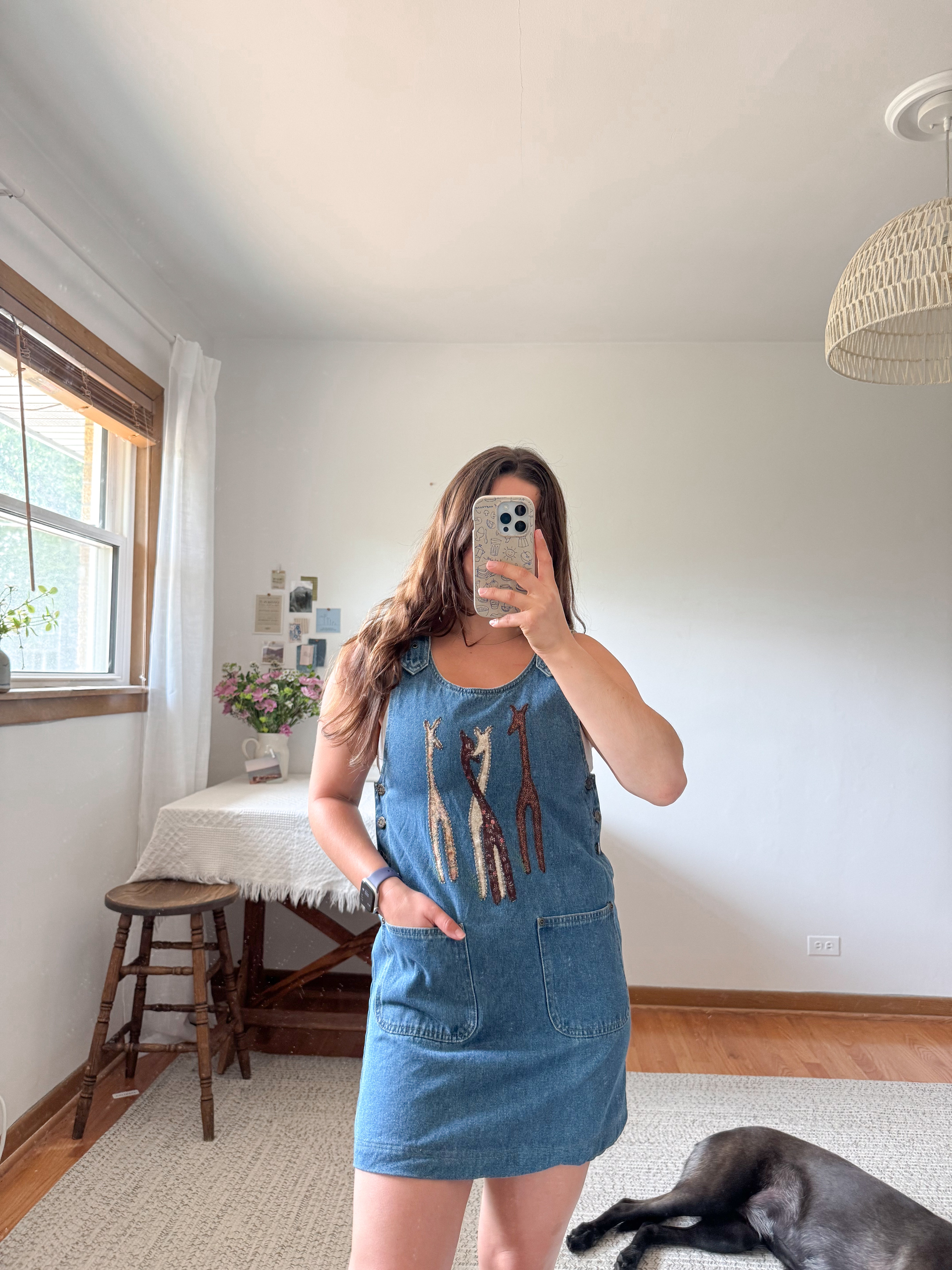 The Giraffe Patch Overall Dress (S)