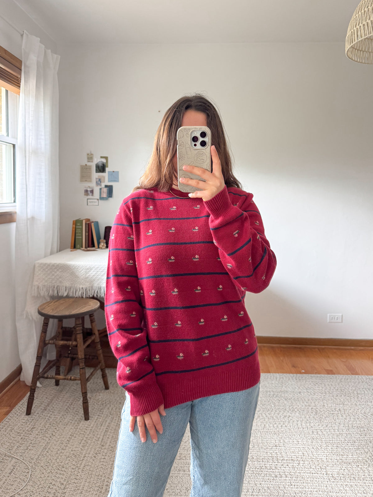 The Red Mallard Duck Sweater (M)