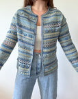 The Cool Toned Crochet Cardigan (M)
