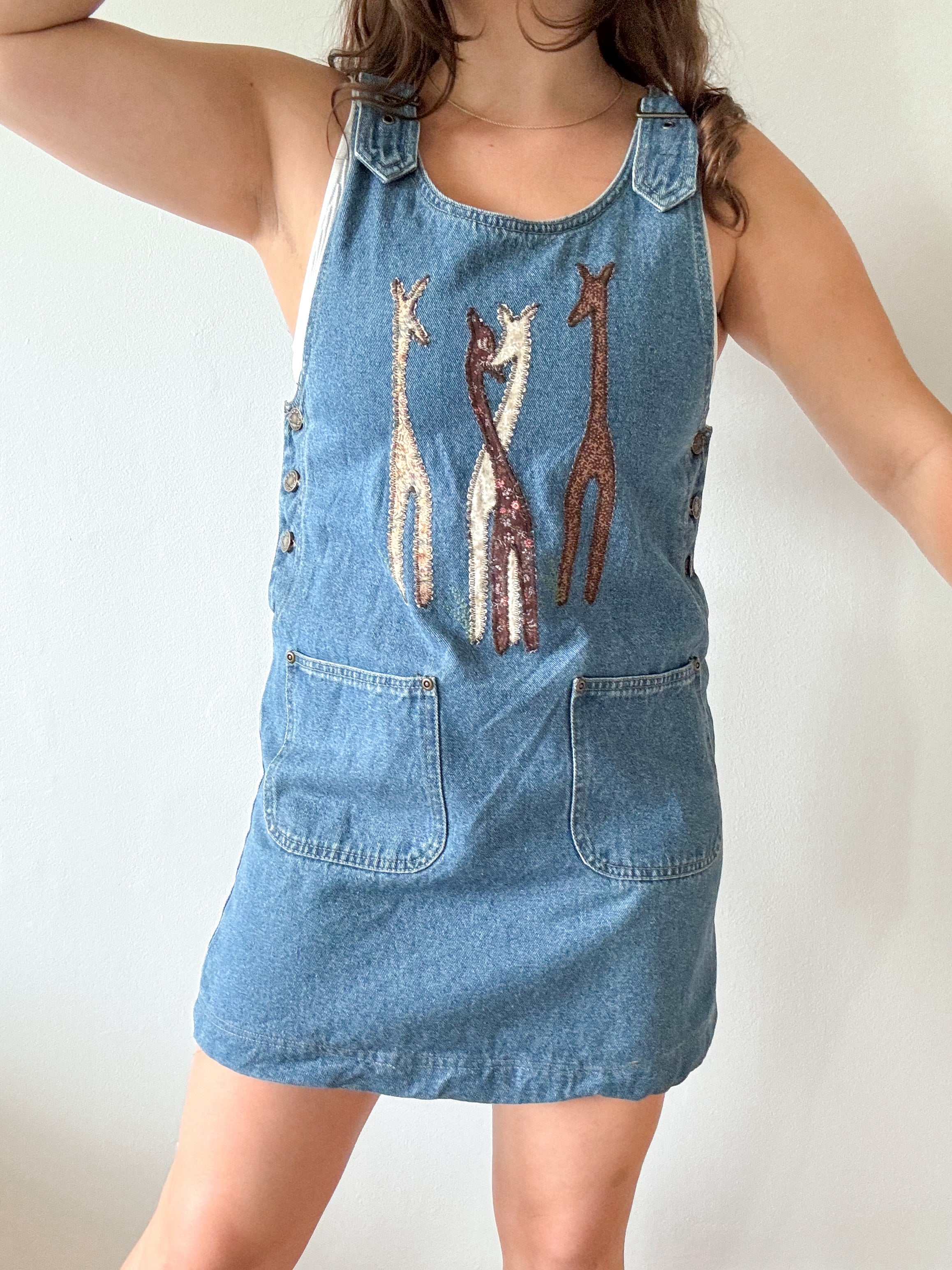 The Giraffe Patch Overall Dress (S)