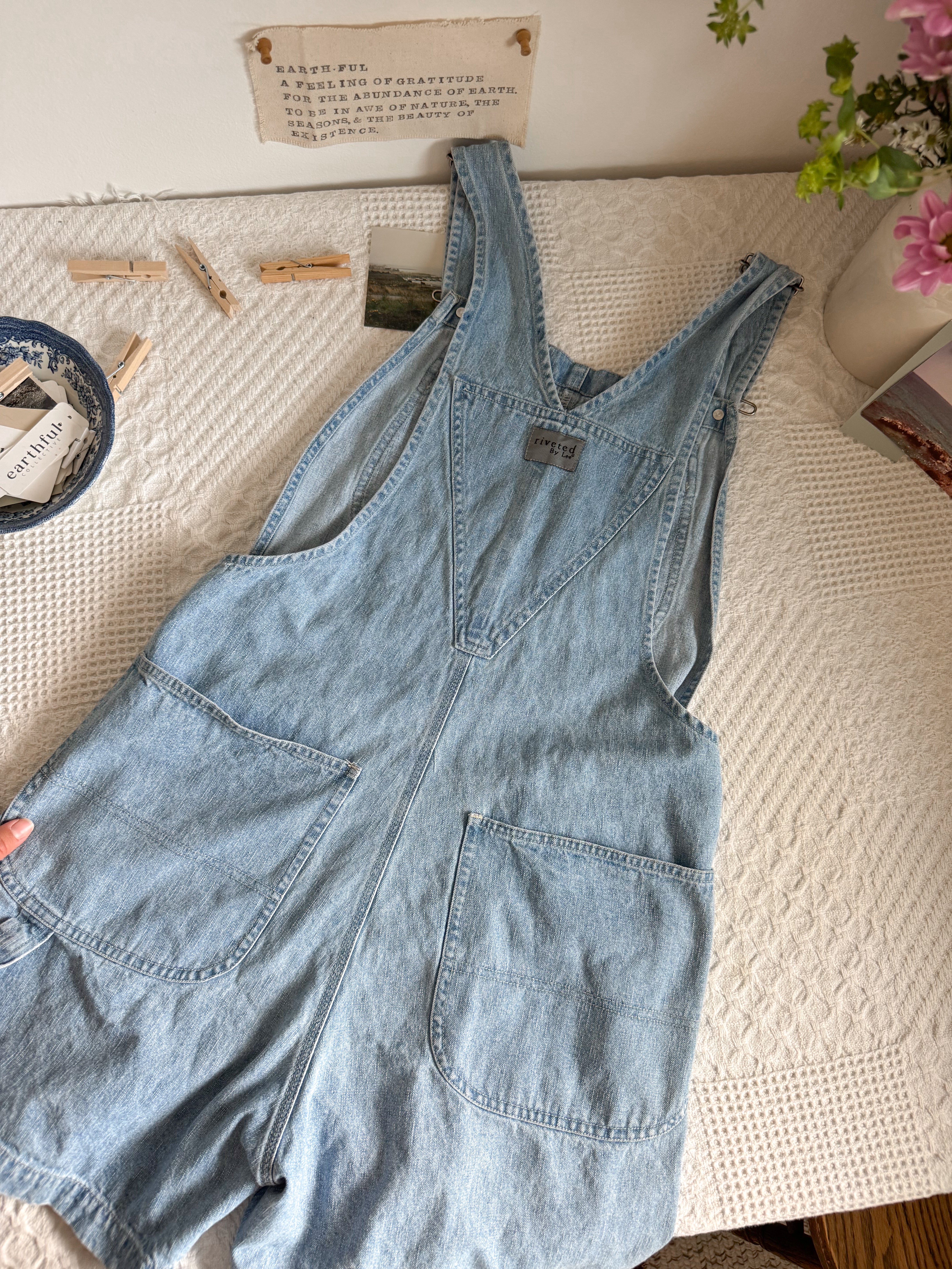 The Riveted Lightwash Shortalls (S)