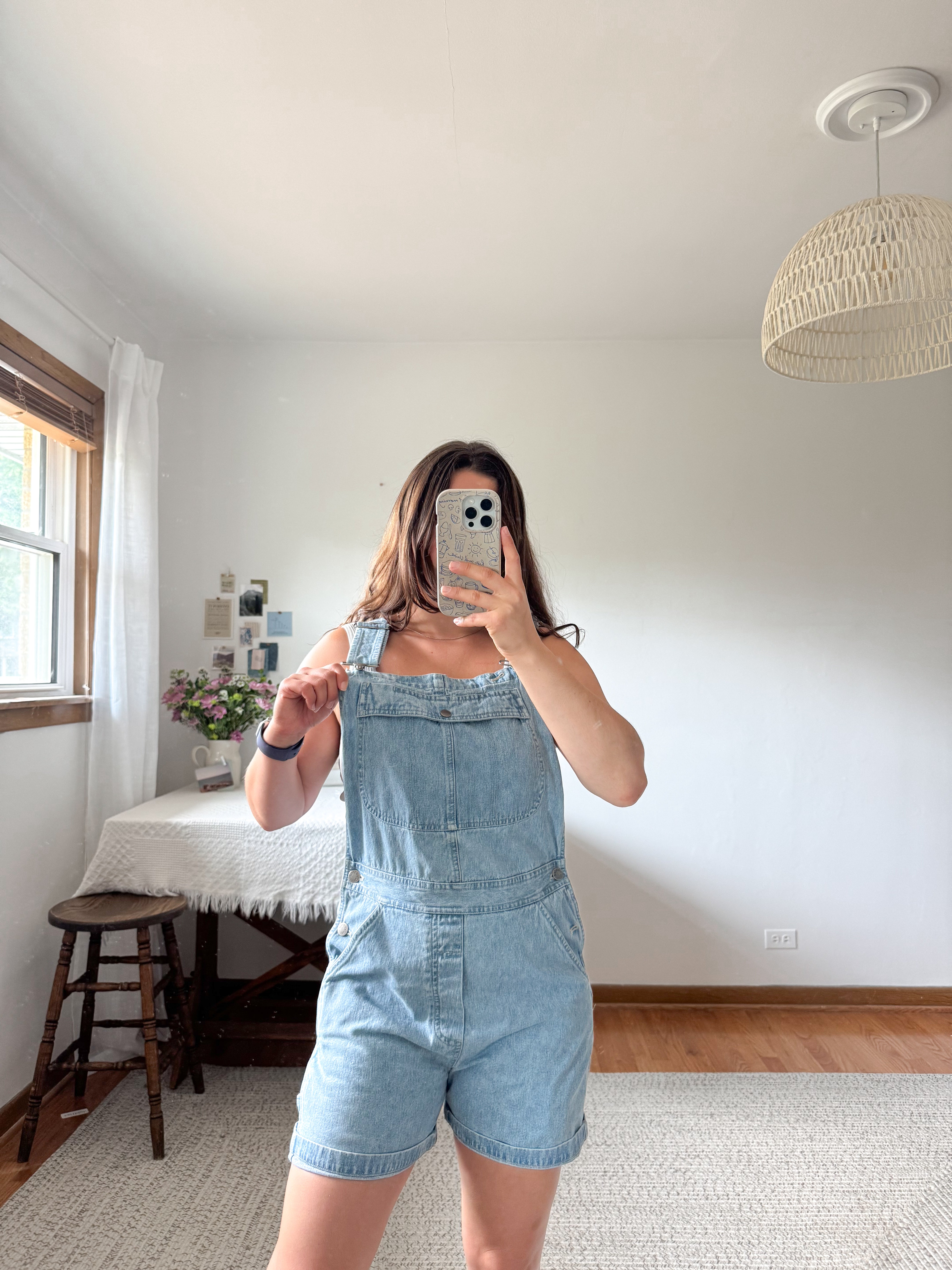 The Riveted Lightwash Shortalls (S)