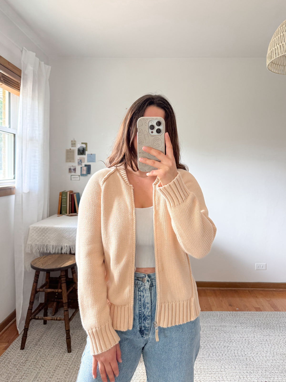 The Beige-y Yellow Cardigan (M)