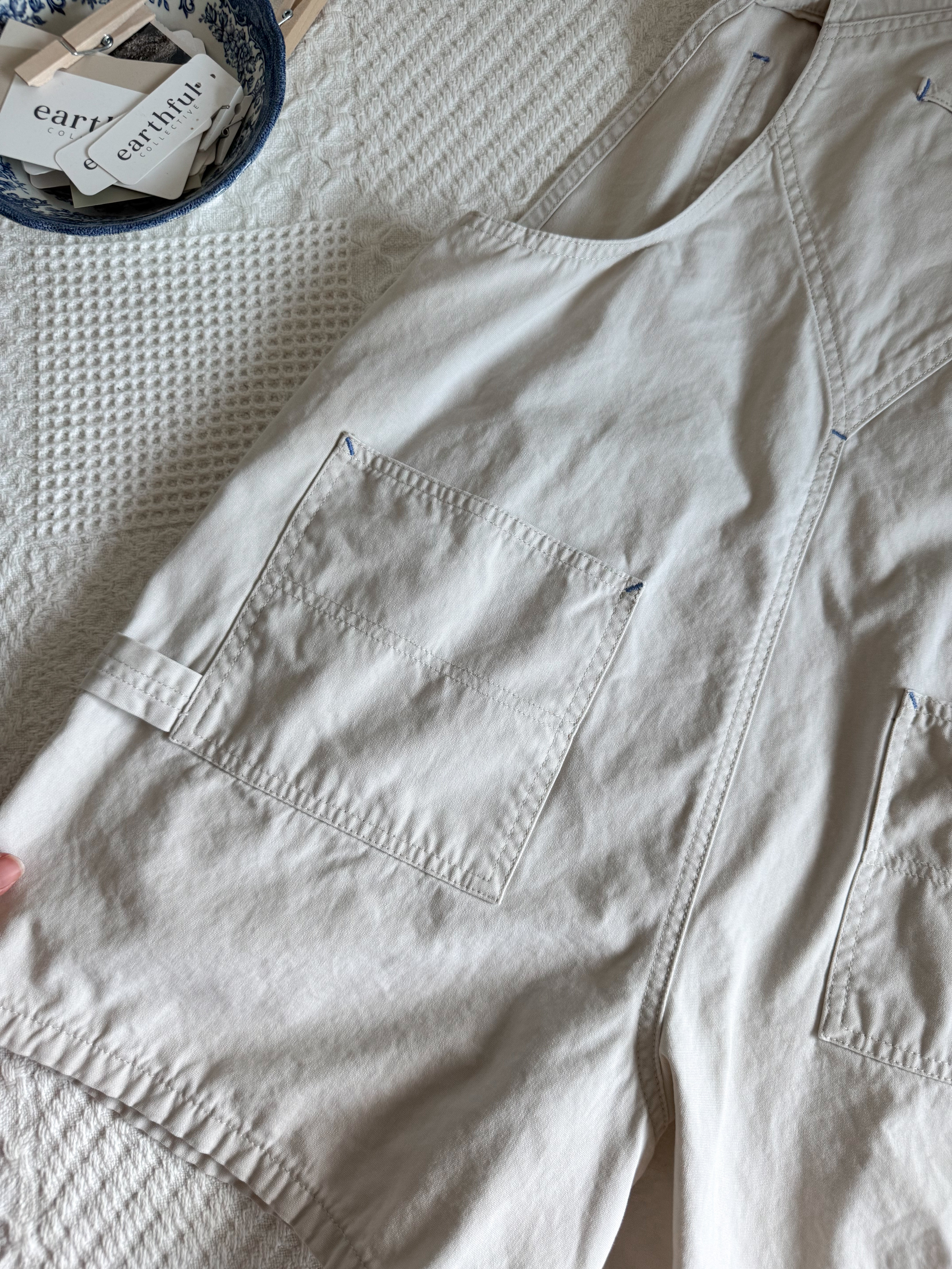 The Creamy Old Navy Shortalls (M)