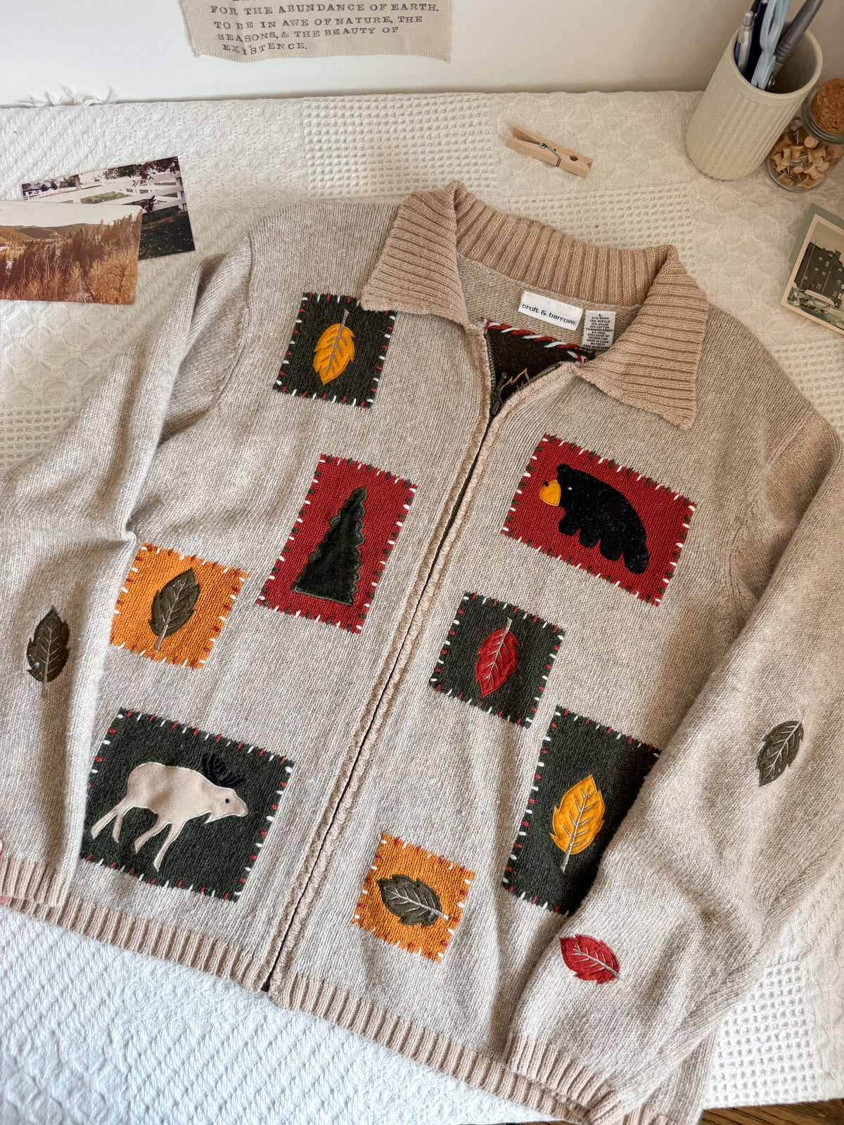The Autumn Critter Cardigan (L)