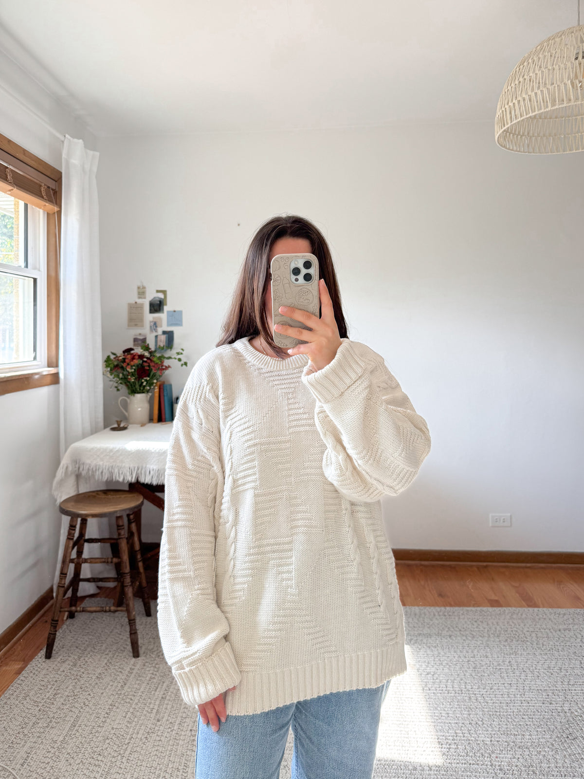 The Marshmallow Textured Sweater (XL)