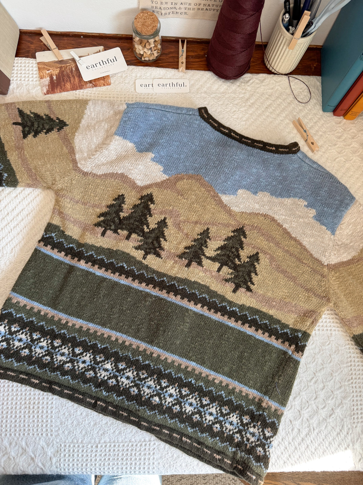 The Fair Isle Tree Zip Up (M)