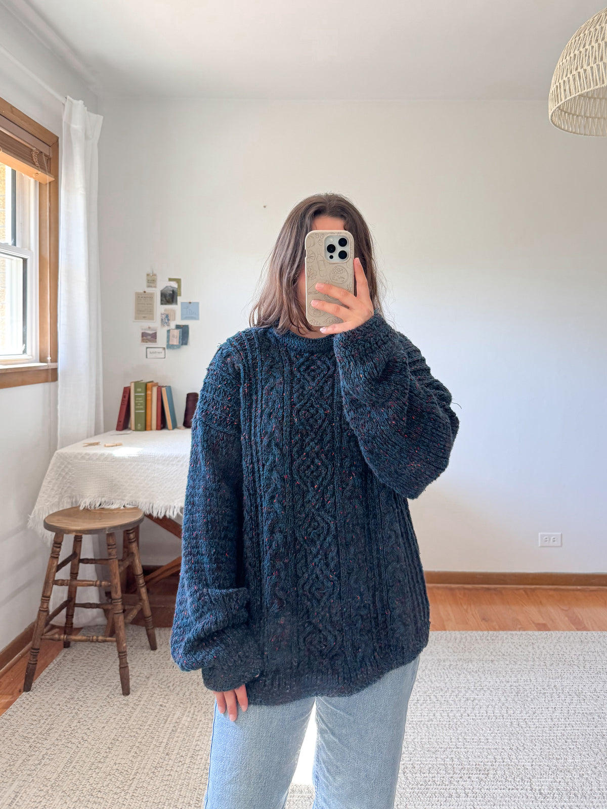 The Teal Speckle Sweater (XL)