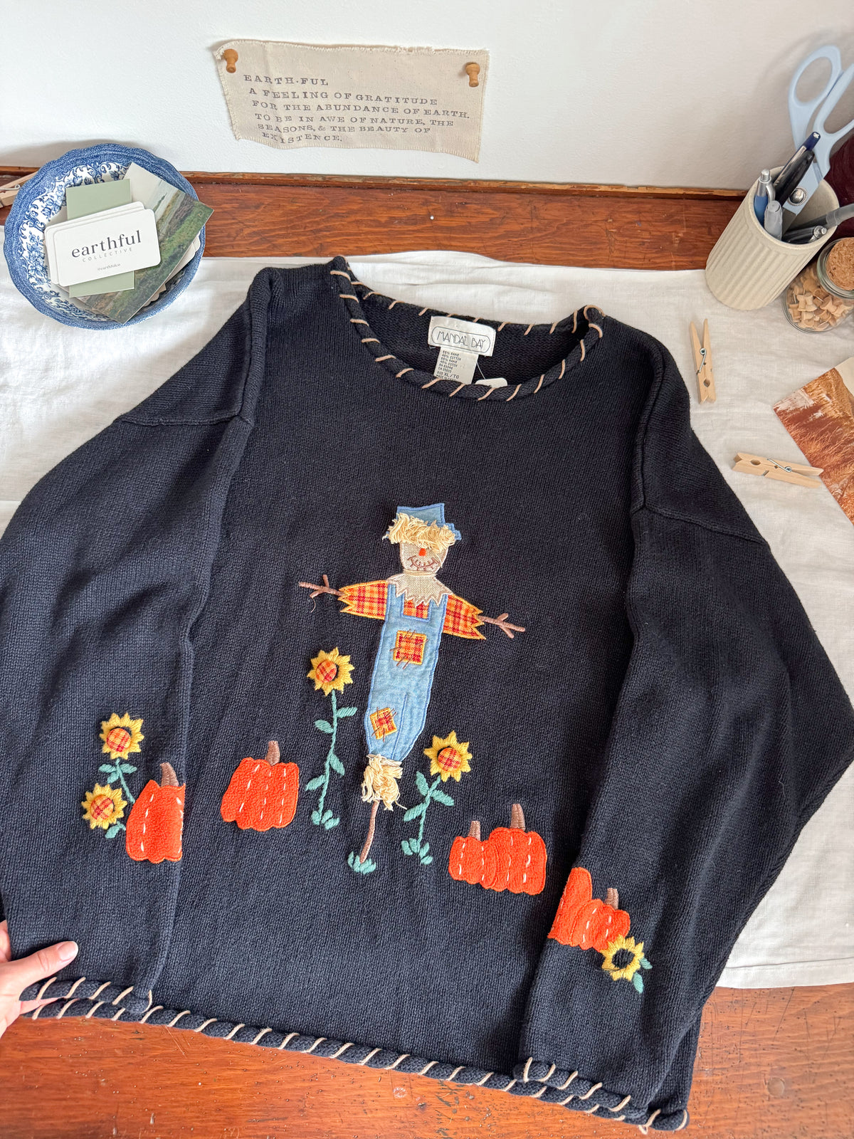 The September Scarecrow Sweater (L)