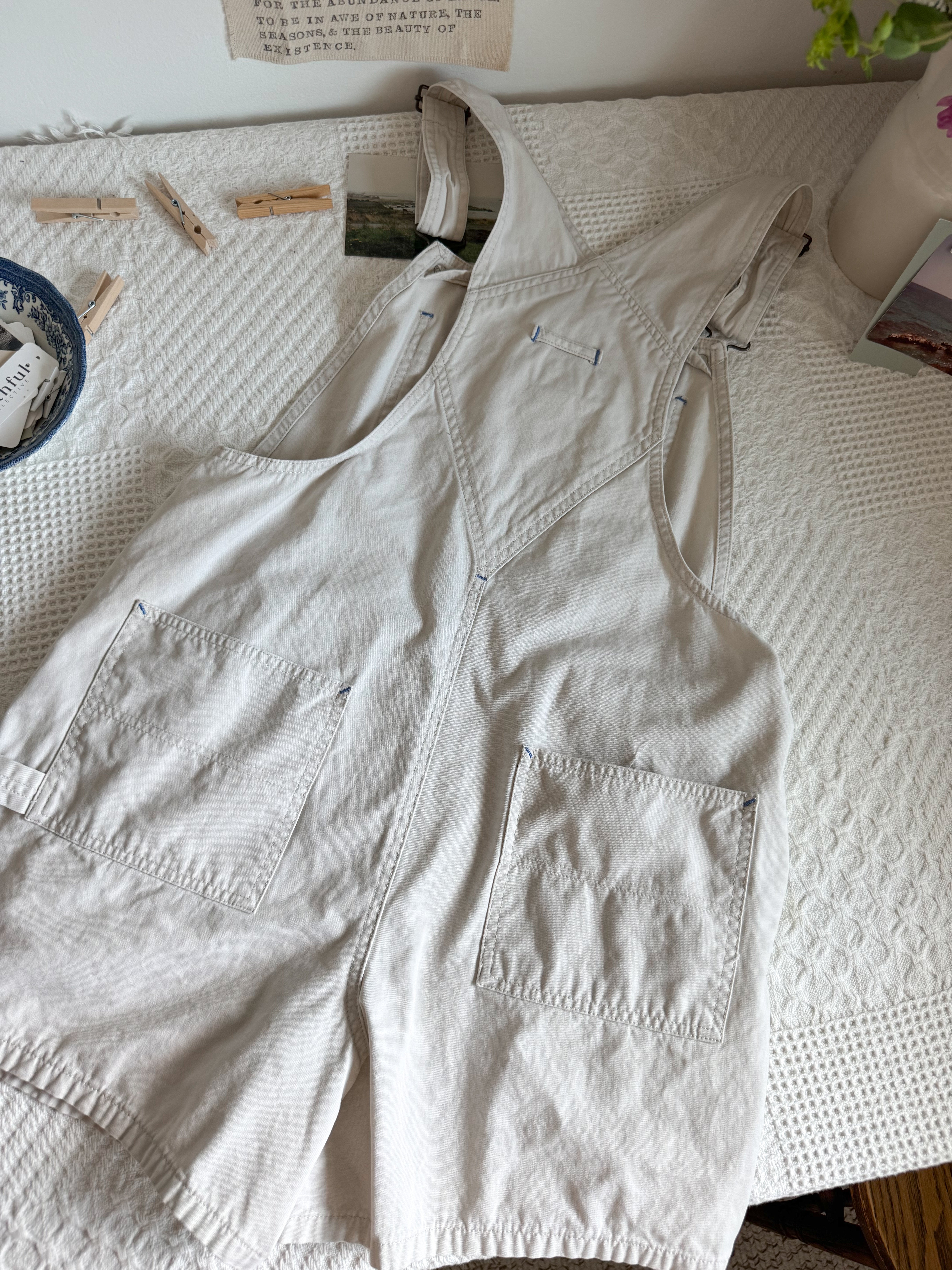 The Creamy Old Navy Shortalls (M)