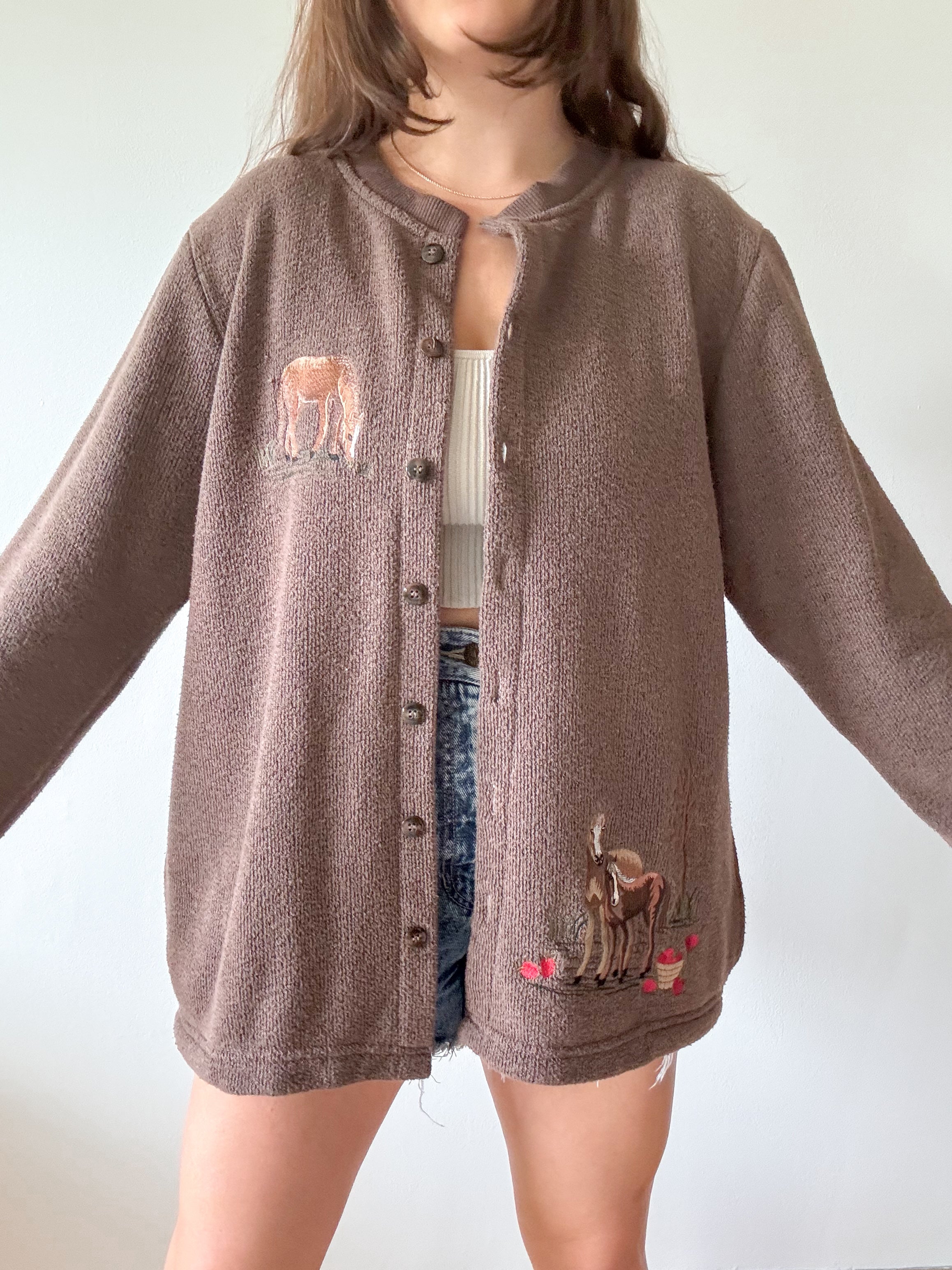 The Brown Horse Cardigan (XL)