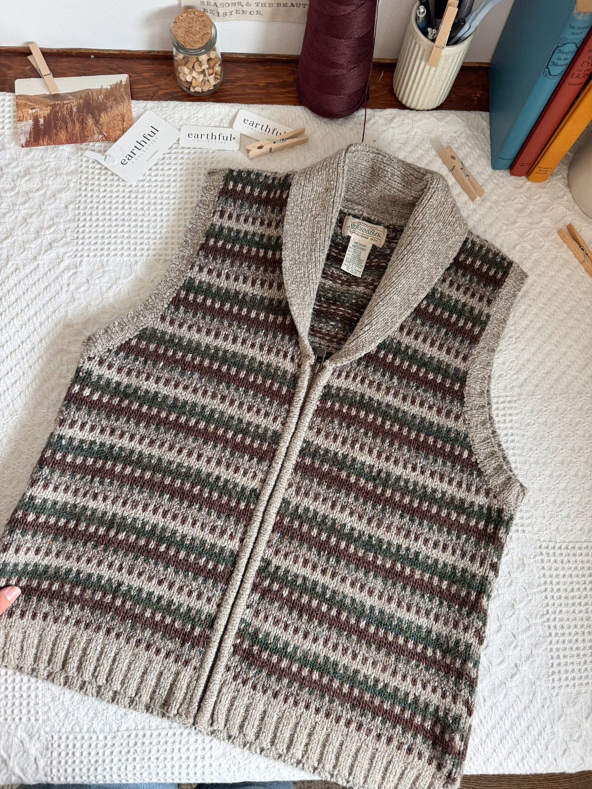 The Earth Toned Sweater Vest (M)