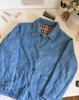 The Denim Floral Quilted Reversible Jacket (L)