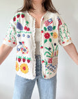 The Spring Picnic Short Sleeve Cardigan (M)