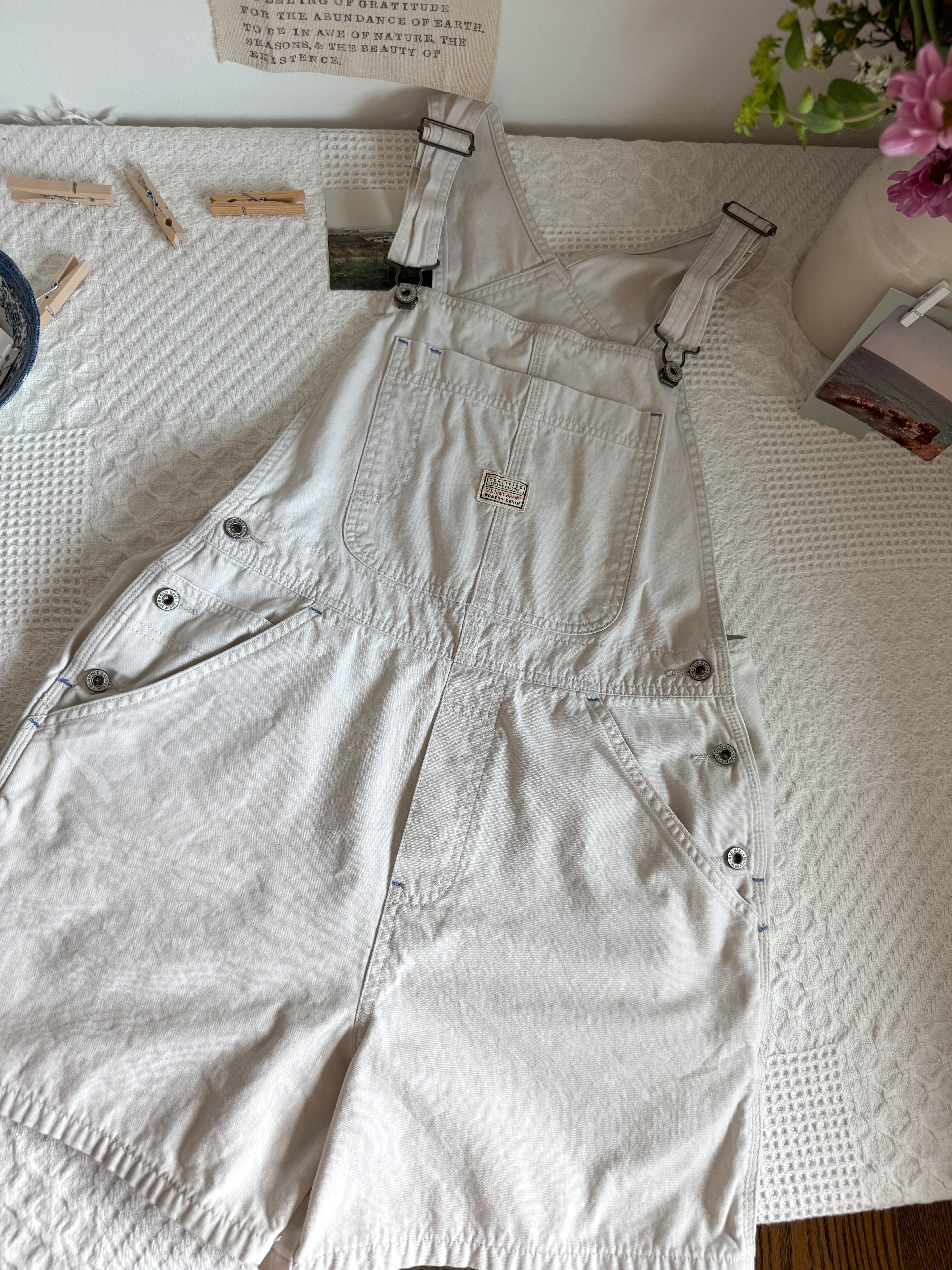 The Creamy Old Navy Shortalls (M)