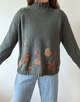 The Leafy Moss Mock Neck Sweater (L)