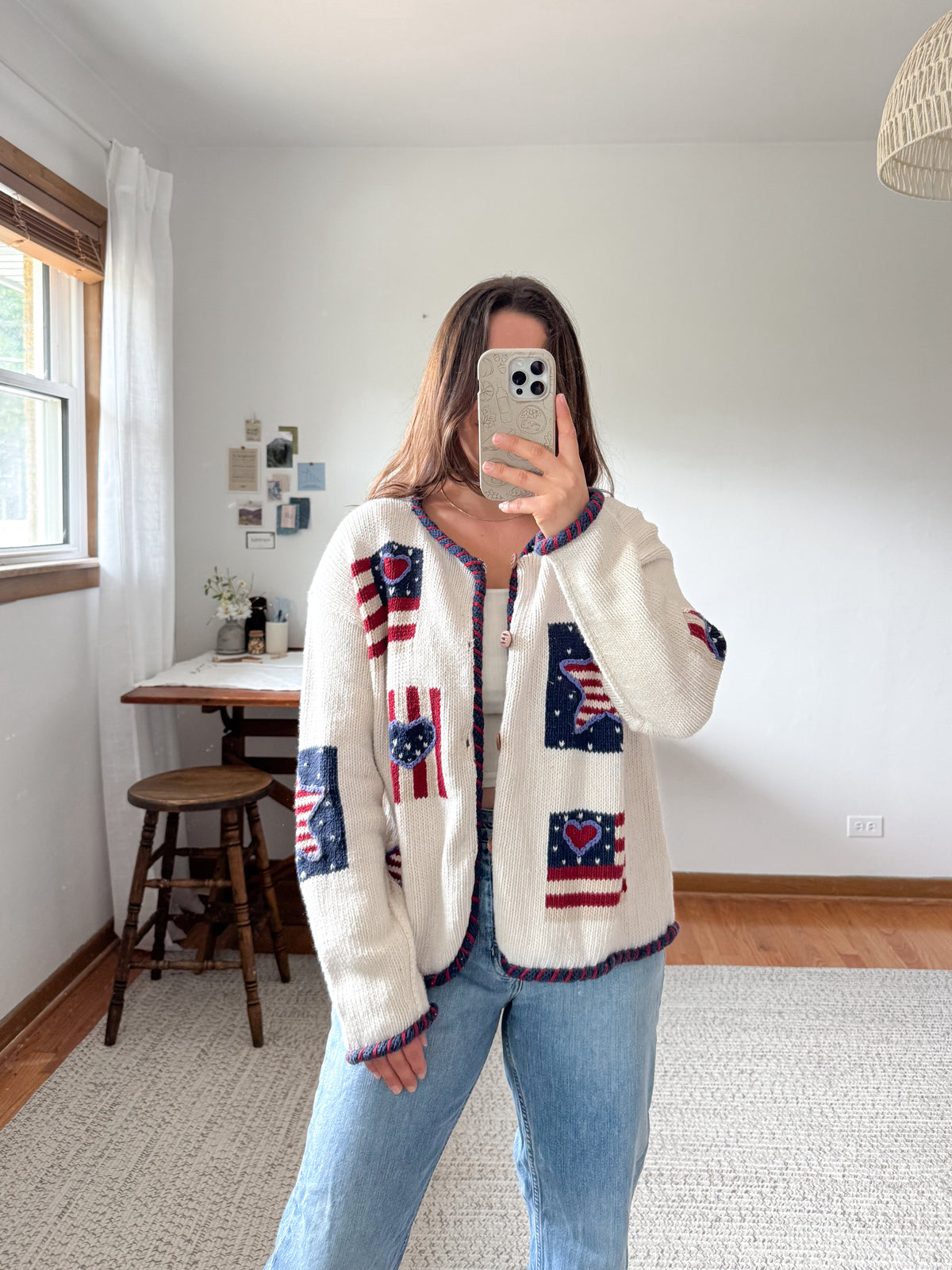 The Patriotic Granny Cardigan (L)