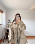 The Khaki Zip Up Light Jacket (XL)