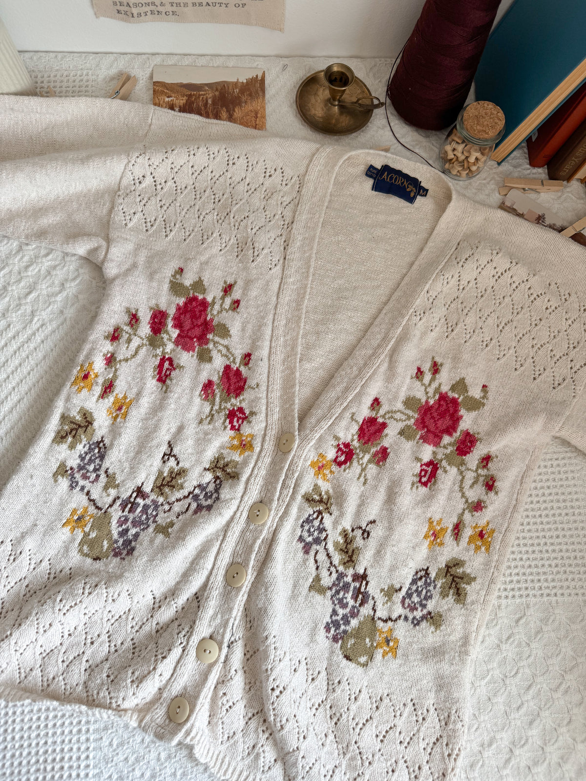 The Pear Foliage Cardigan (M)