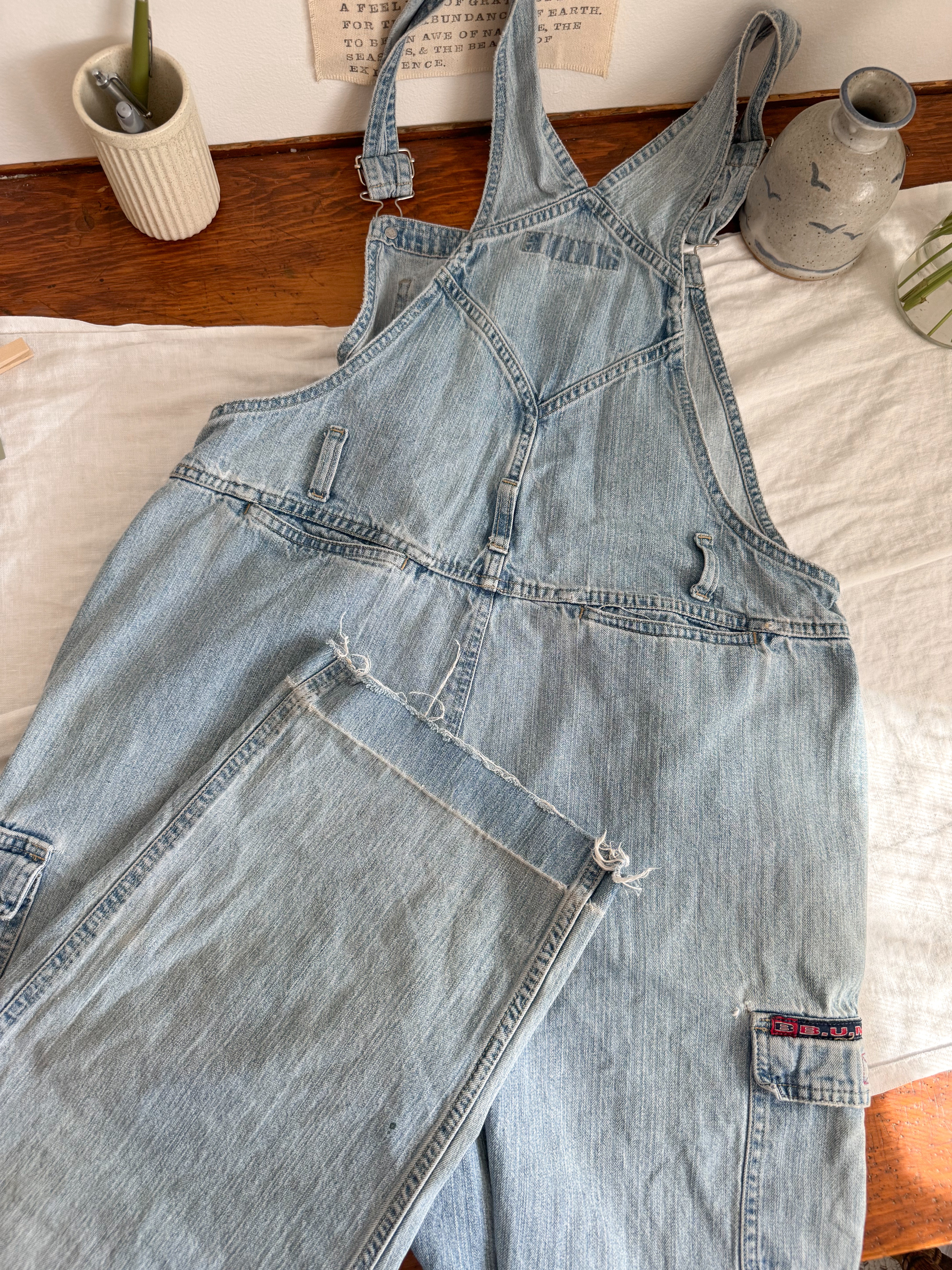 The Light Wash Carpenter Overalls (L)