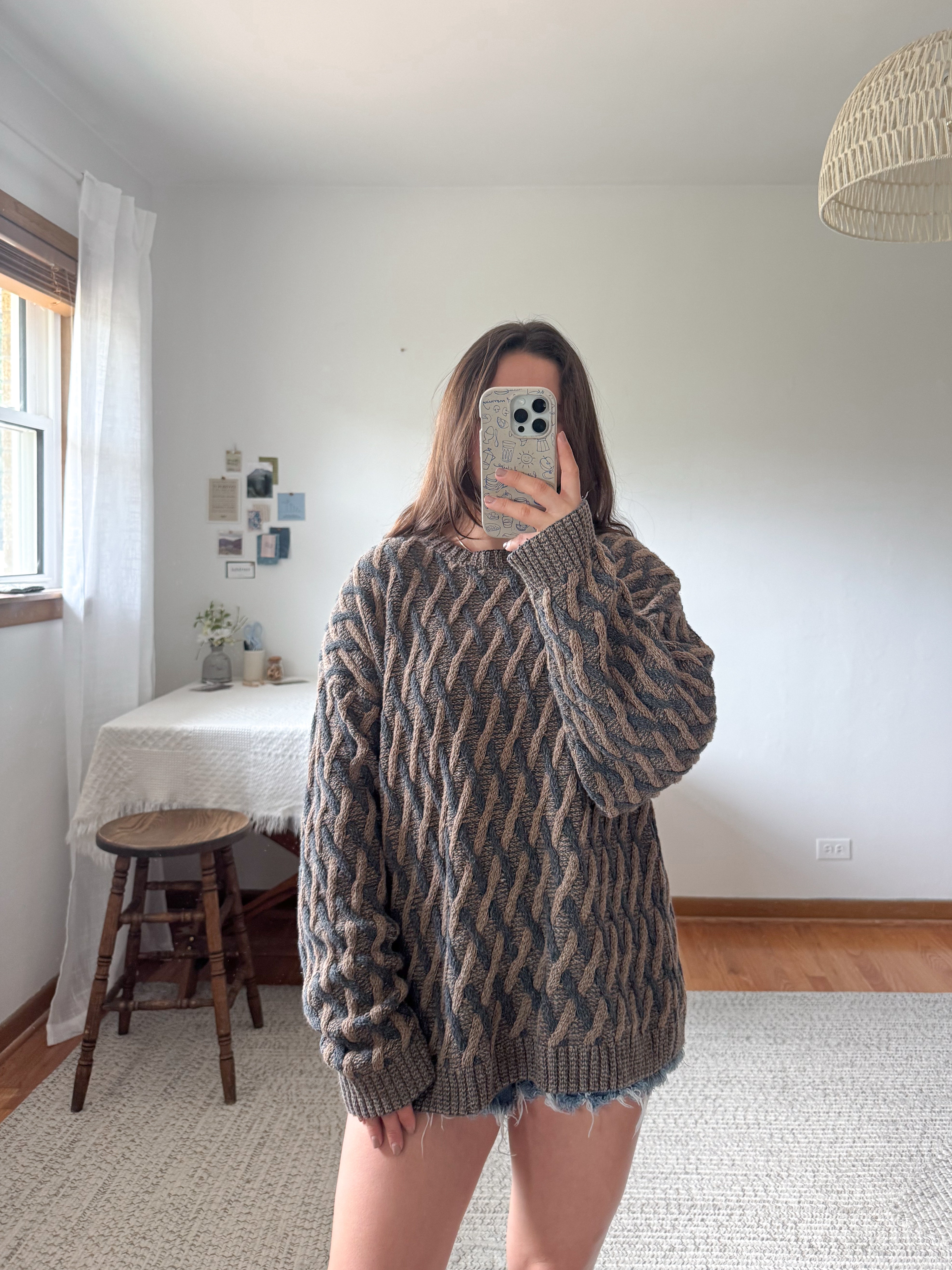 The Woven Neutral Sweater (XXL)