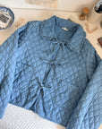 The Quilted Denim Tie Jacket (L)