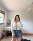 The Tri Pearl Button Cardigan (M)