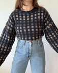 The Navy Squares Sweater (L)