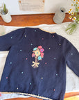The Navy Flower Bundle Cardigan (M)