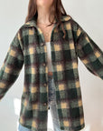 The Campfire Plaid Sherpa Button Up (M)