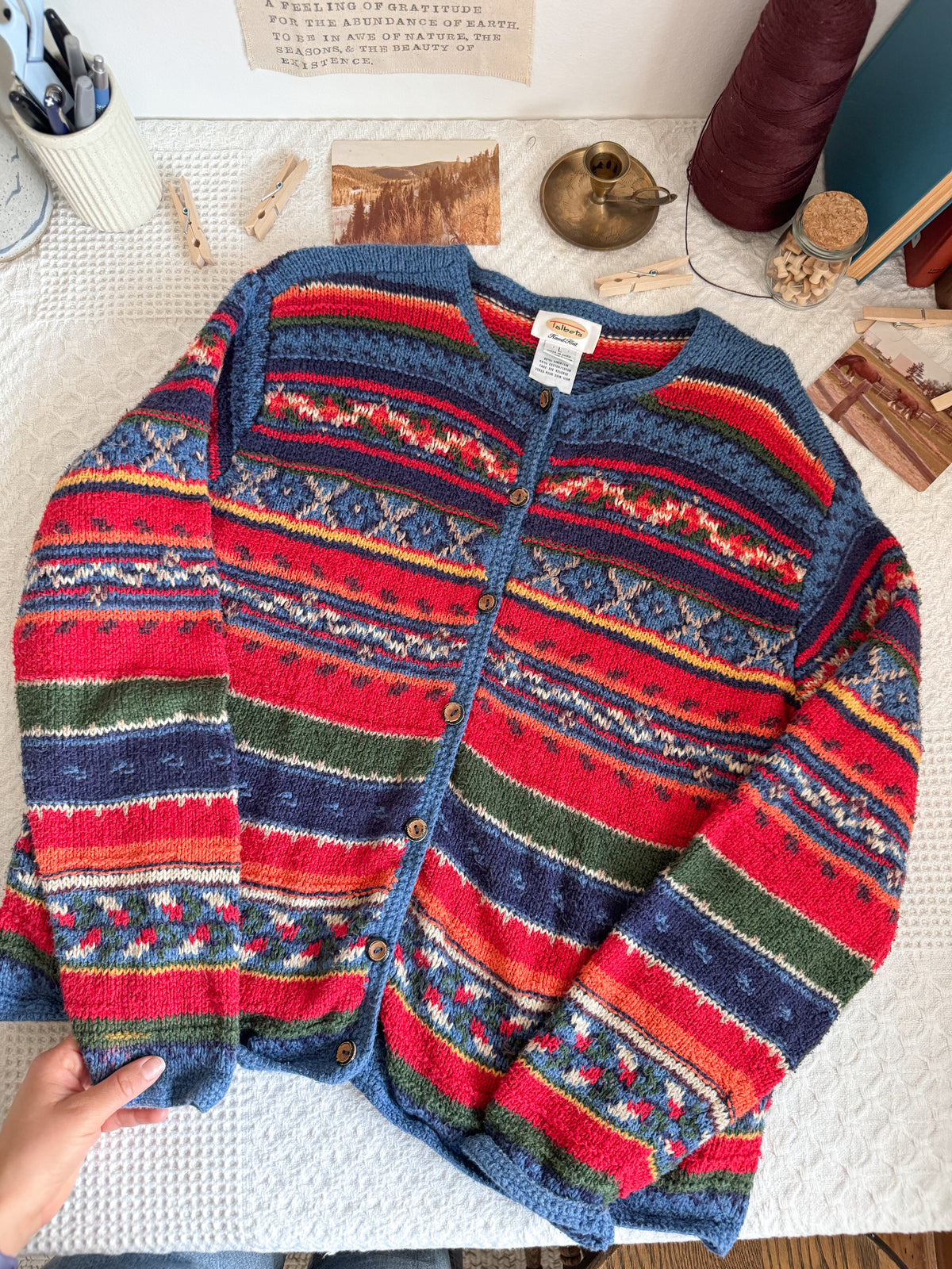 The Color Splash Nordic Cardigan (L)
