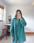 The Teal Corduroy Button Up (L)