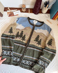 The Fair Isle Tree Zip Up (M)