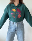 The Forest Leaf Collared Crewneck (XL)