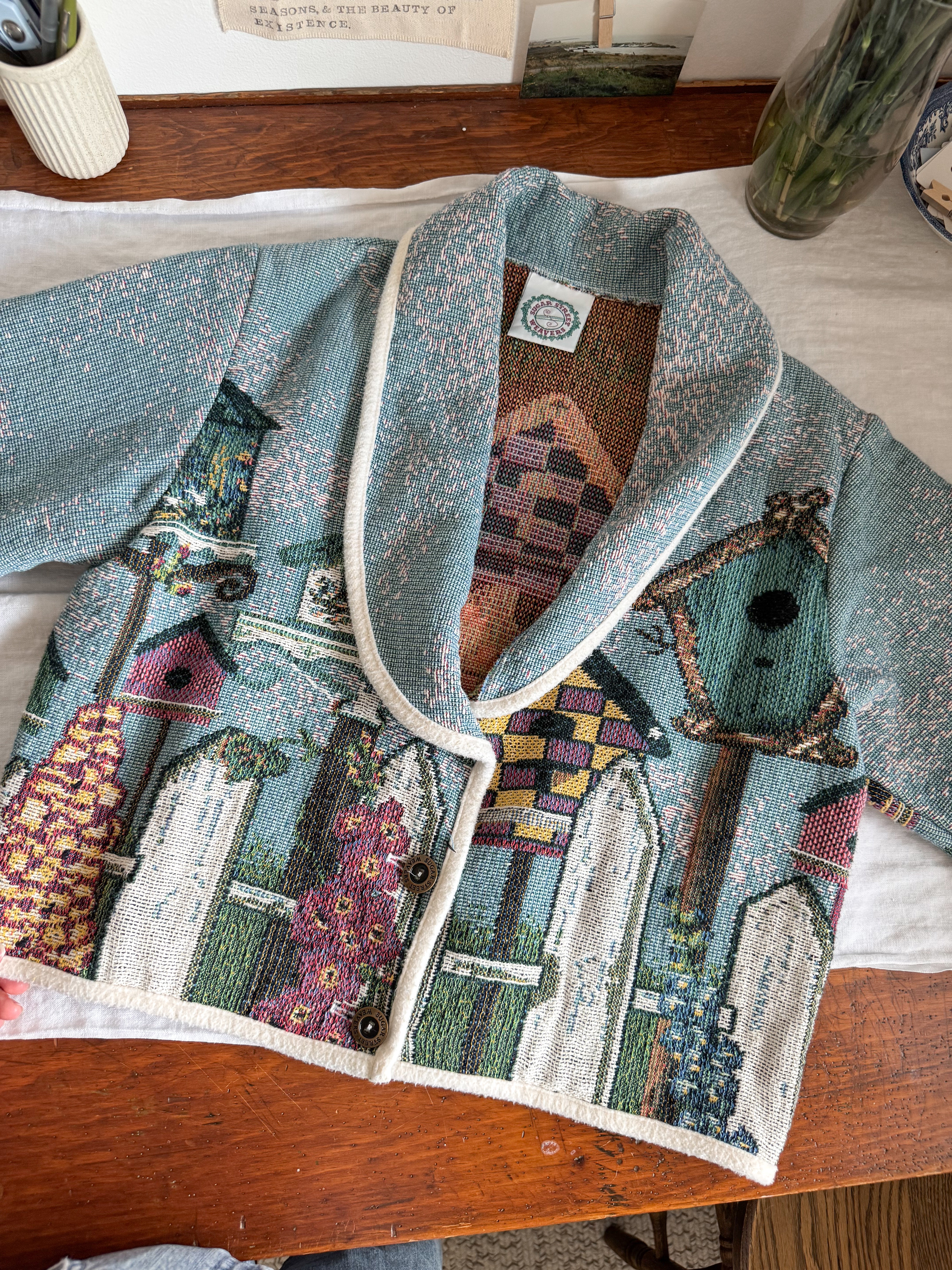 The Birdhouse Tapestry Cardigan (M)