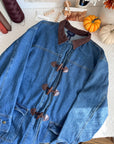 The Dark Wash Denim Toggle Jacket (L)