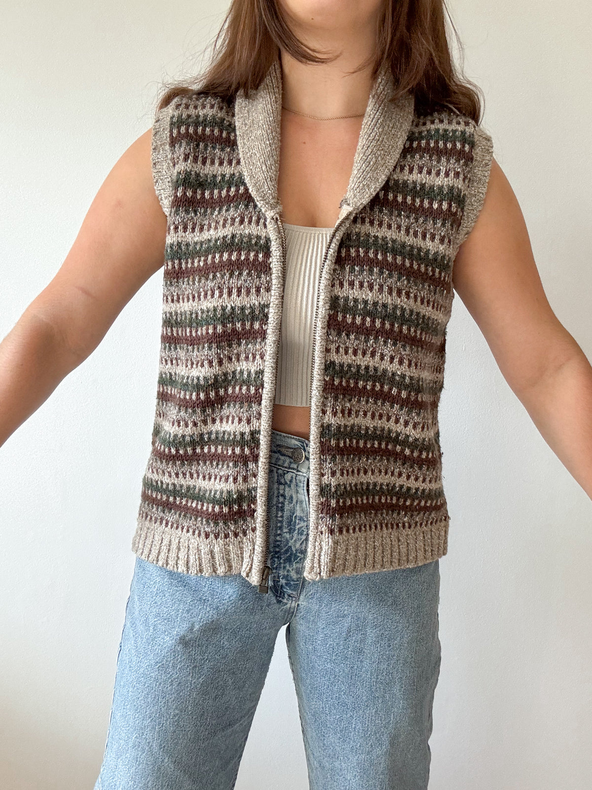 The Earth Toned Sweater Vest (M)