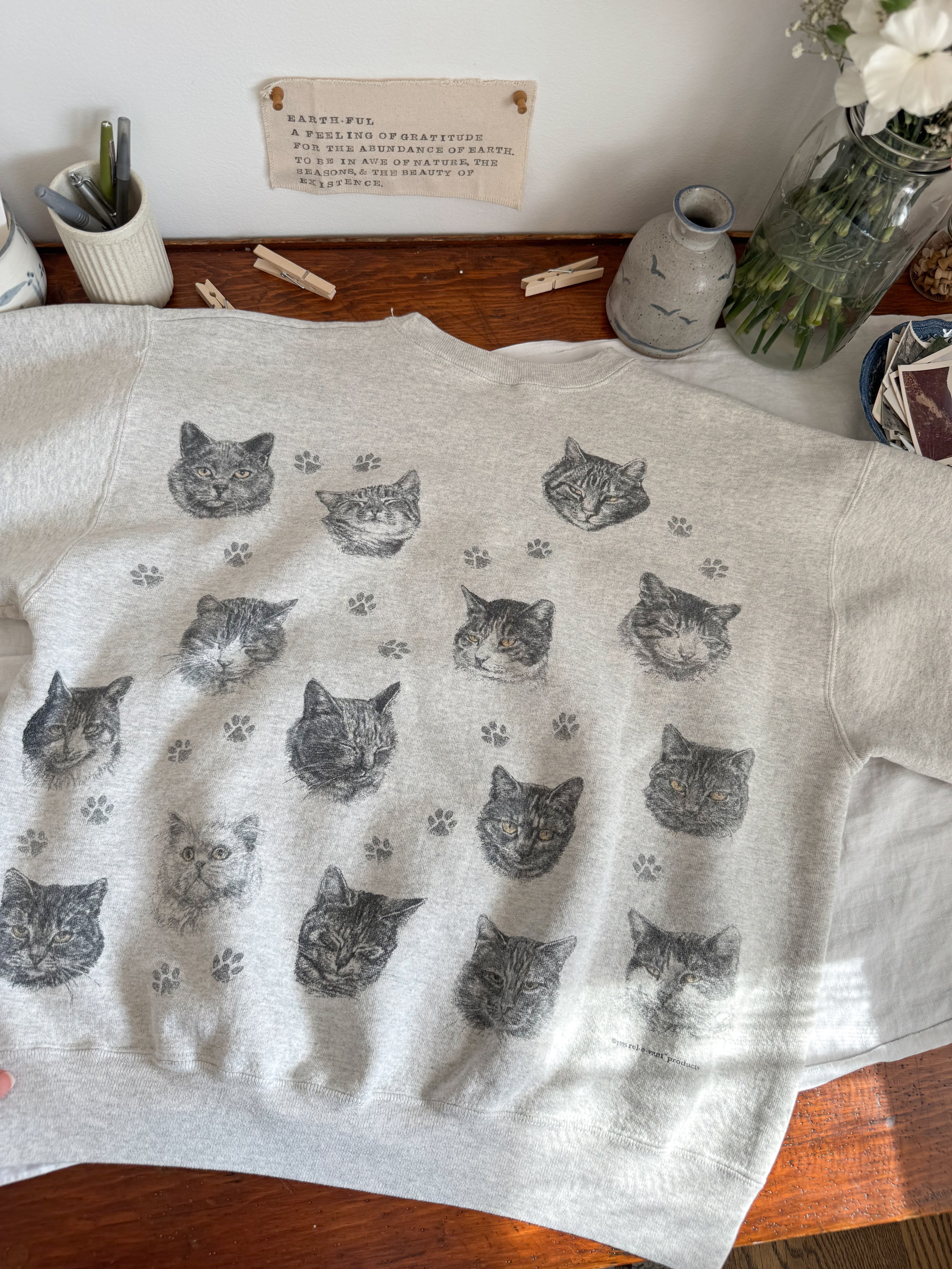 The Double Sided Kitty Crewneck (L)