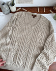 The Braided Oat Sweater (XL)
